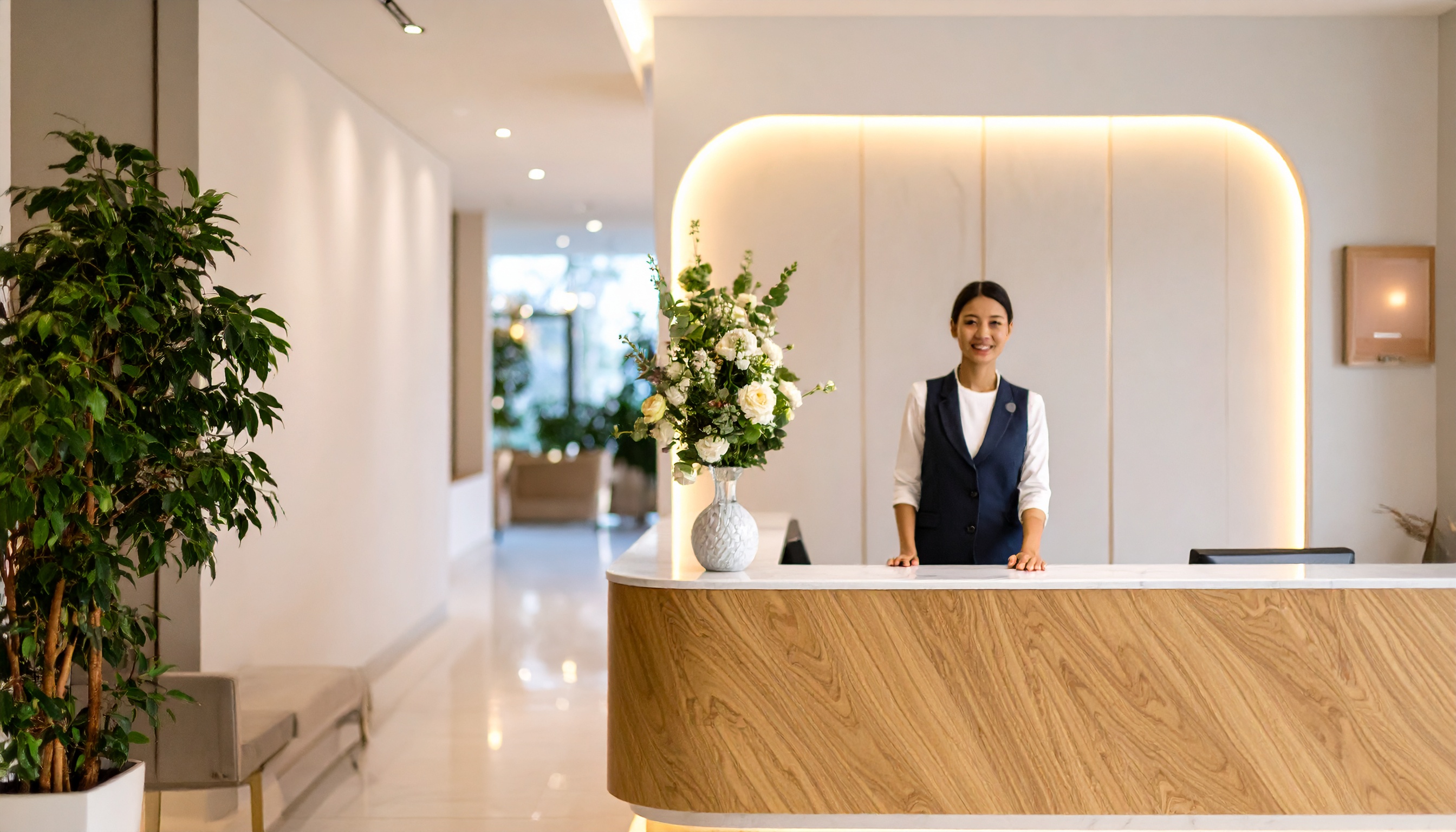 Elegante Hotel-Rezeption